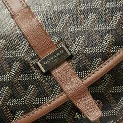 Pre Owned Goyard Brown Goyardine Coated Canvas Belvedere ll PM Bag