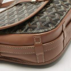 Pre Owned Goyard Brown Goyardine Coated Canvas Belvedere ll PM Bag