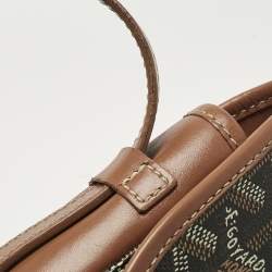 Pre Owned Goyard Brown Goyardine Coated Canvas Belvedere ll PM Bag