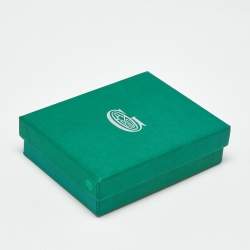 Pre Owned Goyard Green Goyardine Coated Canvas and Leather Saint Sulpice Card Holder