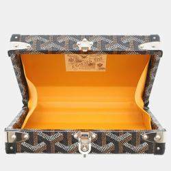 Pre Owned Goyard Menodiaire Black Pvc Leather Trunk Shoulder Bag