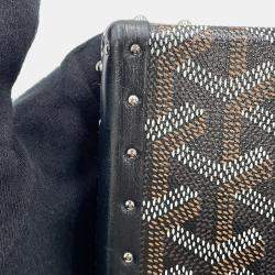 Pre Owned Goyard Menodiaire Black Pvc Leather Trunk Shoulder Bag