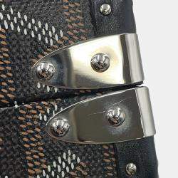 Pre Owned Goyard Menodiaire Black Pvc Leather Trunk Shoulder Bag