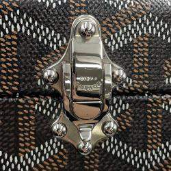 Pre Owned Goyard Menodiaire Black Pvc Leather Trunk Shoulder Bag