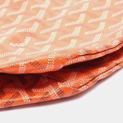 Pre Owned Goyard Saint Louis GM Orange Ivory Coated Canvas Tote Bag