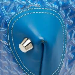 Pre Owned Goyard Blue Goyardine Coated Canvas and Leather Boeing 45 Duffle Bag