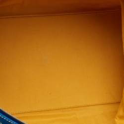 Pre Owned Goyard Blue Goyardine Coated Canvas and Leather Boeing 45 Duffle Bag