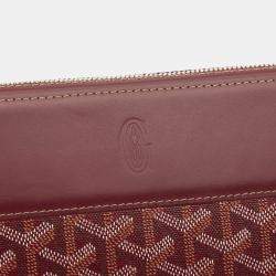 Pre Owned Goyard Red Goyardine Opera Travel Wallet