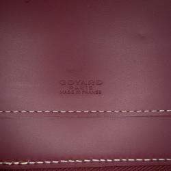 Pre Owned Goyard Red Goyardine Opera Travel Wallet