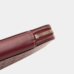 Pre Owned Goyard Red Goyardine Opera Travel Wallet