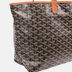 Pre Owned Goyard Saint Louis PM Black Goyardine Canvas Tote Bag