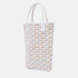 Pre Owned Goyard Poitiers Claire Voie White Goyardine Shoulder Bag