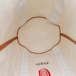 Pre Owned Goyard Belharra White Goyardine Tote Bag