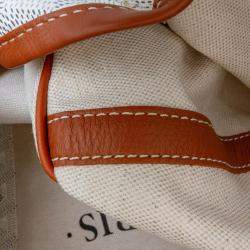 Pre Owned Goyard Belharra White Goyardine Tote Bag