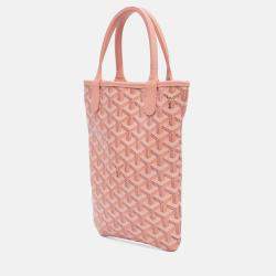Pre Owned Goyard Poitiers Claire Voie Pink Goyardine Shoulder Bag