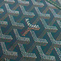 Pre Owned Goyard Green Leather and PVC Juvance MM bag