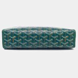 Pre Owned Goyard Green Leather and PVC Juvance MM bag