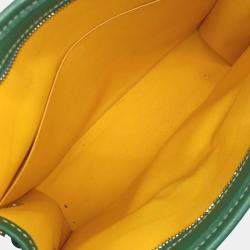 Pre Owned Goyard Green Leather and PVC Juvance MM bag