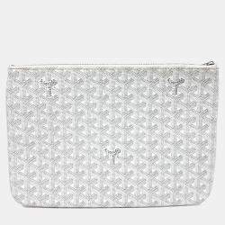 Pre Owned Goyard White PVC Senna MM
