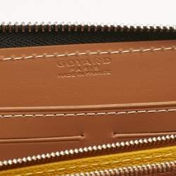 Pre Owned Goyard Brown Goyardine Coated Canvas and Leather Matignon GM Wallet