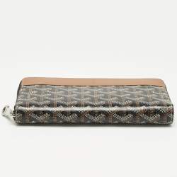 Pre Owned Goyard Brown Goyardine Coated Canvas and Leather Matignon GM Wallet