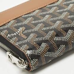 Pre Owned Goyard Brown Goyardine Coated Canvas and Leather Matignon GM Wallet