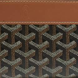 Pre Owned Goyard Brown Goyardine Coated Canvas and Leather Matignon GM Wallet