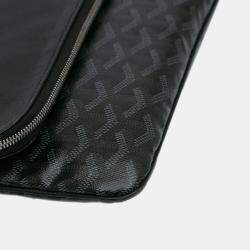 Pre Owned Goyard Sainte Marie Black Goyardine Canvas Crossbody Bag