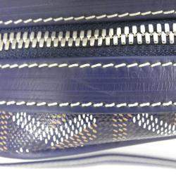 Pre Owned Goyard Cap Vert Grey Goyardine Coated Canvas Shoulder Bag