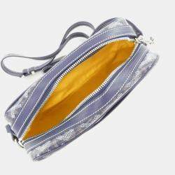 Pre Owned Goyard Cap Vert Grey Goyardine Coated Canvas Shoulder Bag