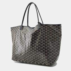 Pre Owned Goyard Saint Louis GM Black PVC Leather Tote Bag