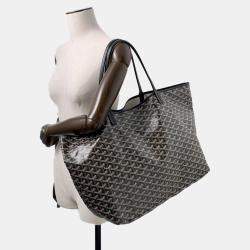 Pre Owned Goyard Saint Louis GM Black PVC Leather Tote Bag
