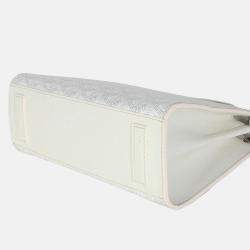 Pre Owned Goyard White Goyardine Canvas Rouette Structure PM