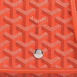 Pre Owned Goyard Orange Goyardine Coated Canvas Plumet Crossbody Bag