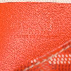Pre Owned Goyard Orange Goyardine Coated Canvas Plumet Crossbody Bag