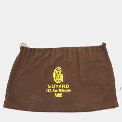 Pre Owned Goyard Saint Jeanne MM Black Goyardine Canvas Boston Bag