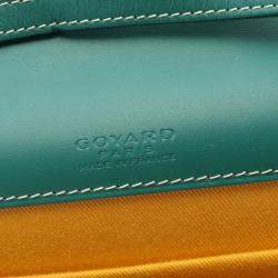 Pre Owned Goyard Monte Carlo PM Green Coated Canvas Shoulder Bag