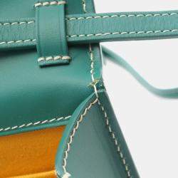 Pre Owned Goyard Monte Carlo PM Green Coated Canvas Shoulder Bag