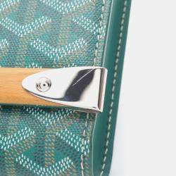 Pre Owned Goyard Monte Carlo PM Green Coated Canvas Shoulder Bag