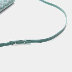 Pre Owned Goyard Monte Carlo PM Green Coated Canvas Shoulder Bag