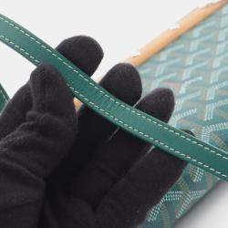 Pre Owned Goyard Monte Carlo PM Green Coated Canvas Shoulder Bag