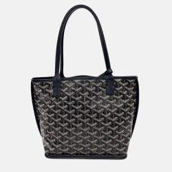 Pre Owned Goyard Mini Anjou Black Canvas Bag