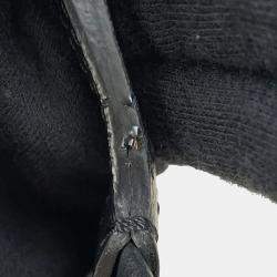 Pre Owned Goyard Chien GM Cyan Gris Black PVC Leather Tote Bag