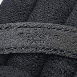 Pre Owned Goyard Chien GM Cyan Gris Black PVC Leather Tote Bag