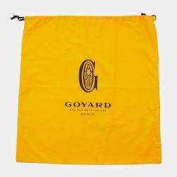 Pre Owned Goyard Chien GM Cyan Gris Black PVC Leather Tote Bag