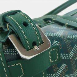 Pre Owned Goyard Cyan Green Tote Bag Coated Canvas