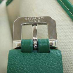 Pre Owned Goyard Cyan Green Tote Bag Coated Canvas