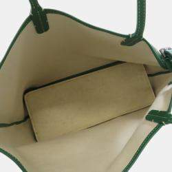 Pre Owned Goyard Cyan Green Tote Bag Coated Canvas