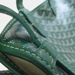 Pre Owned Goyard Cyan Green Tote Bag Coated Canvas