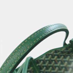 Pre Owned Goyard Cyan Green Tote Bag Coated Canvas